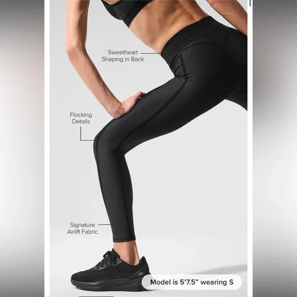 Alo Yoga Black High-Waist Leggings, M, Great Condition! - Picture 5 of 11